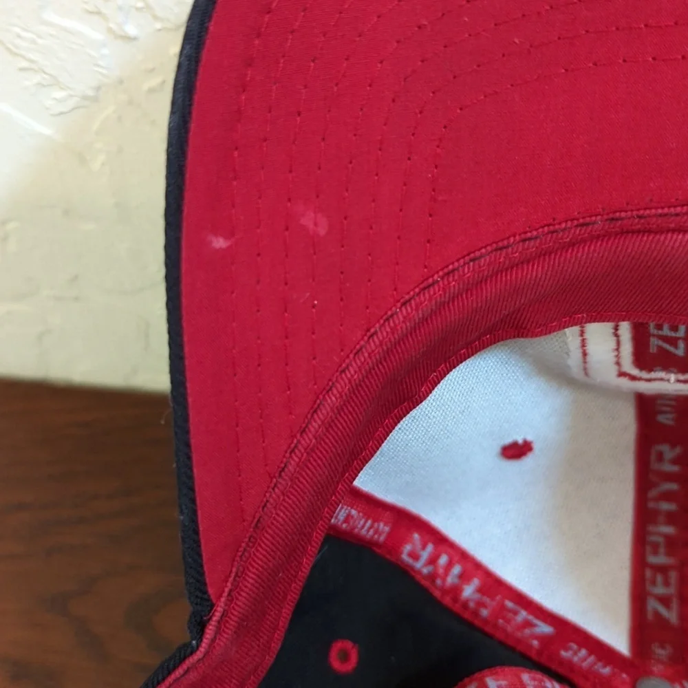 Authentic Zephyr The Z Hat Black Ohio State Red Block O Buckeyes Youth 7 1/8